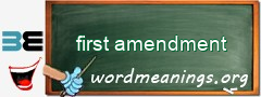 WordMeaning blackboard for first amendment